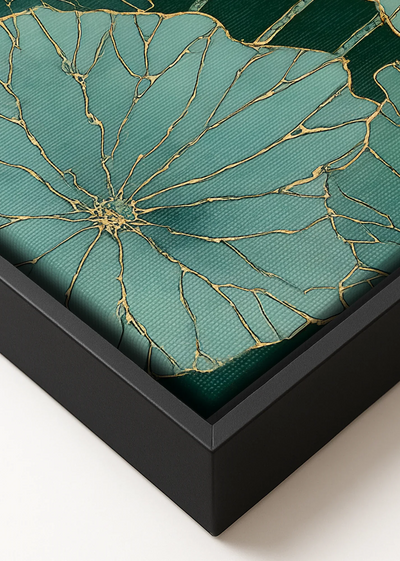 Kintsugi Lotus Canvas Art