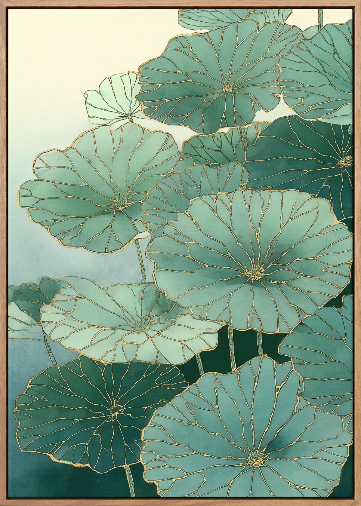 Kintsugi Lotus Canvas Art