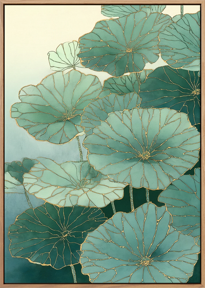 Kintsugi Lotus Canvas Art