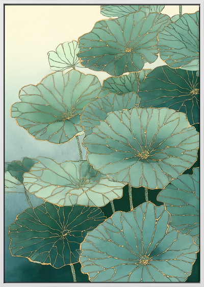 Kintsugi Lotus Canvas Art