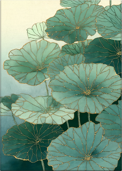 Kintsugi Lotus Canvas Art