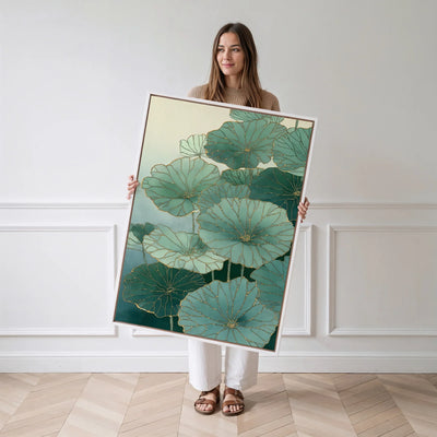 Kintsugi Lotus Canvas Art