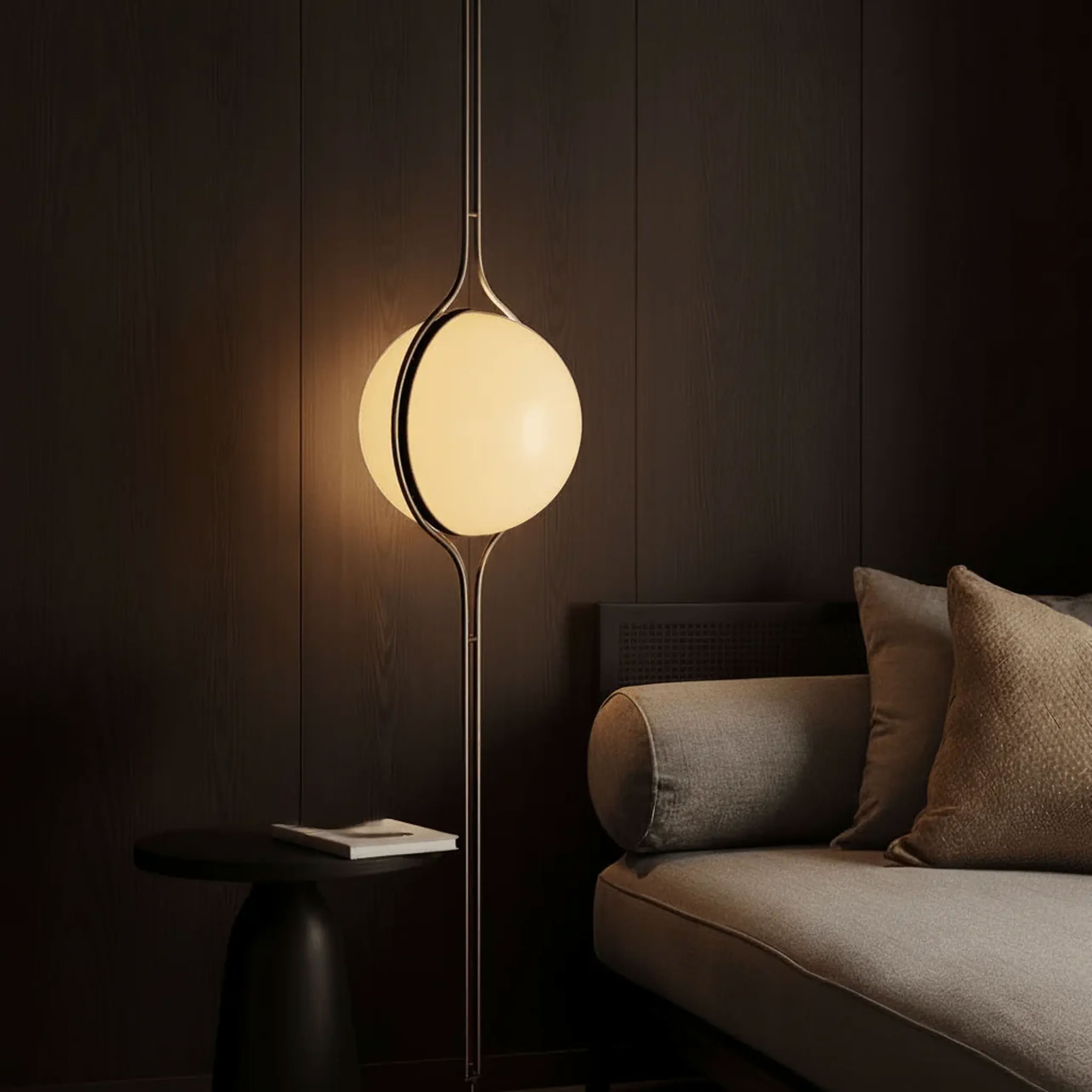 Sora Glass Pendant Light - Vintage Brass - Warm White (3000K) - 