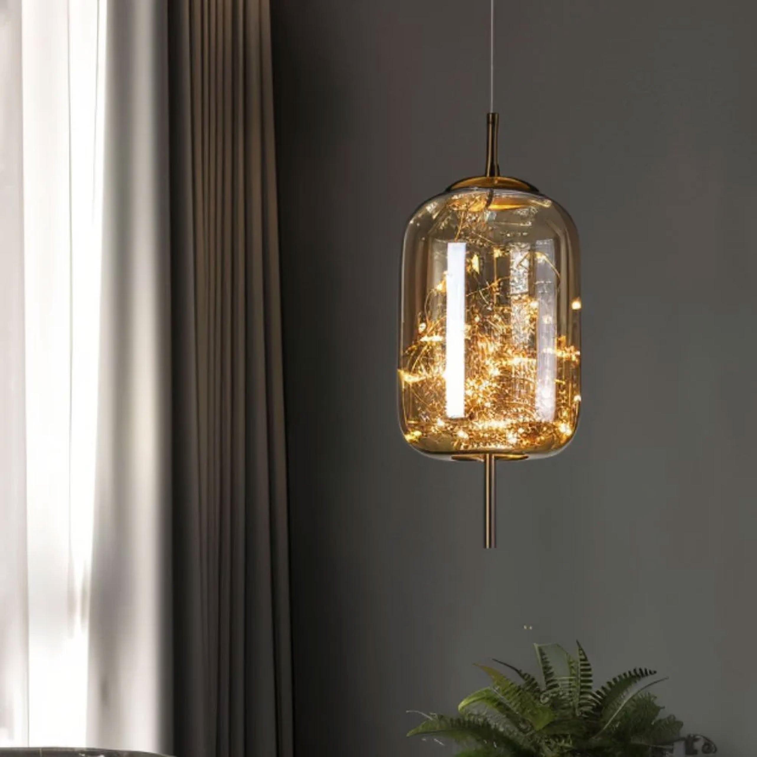 Hoshi Pendant Light - D - Smoky Gray: D7"(18cm) x H10.2"(26cm) - Cool White (6000K) - 