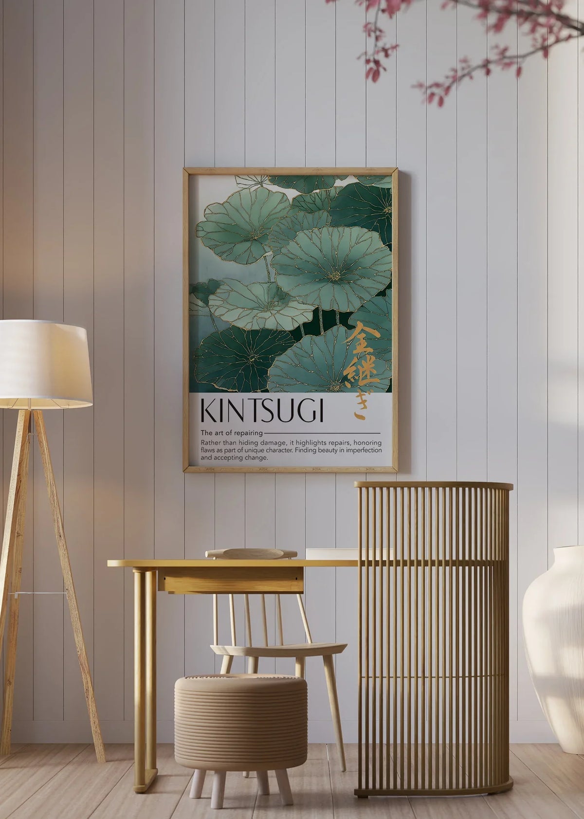 Kintsugi Lotus Art Print