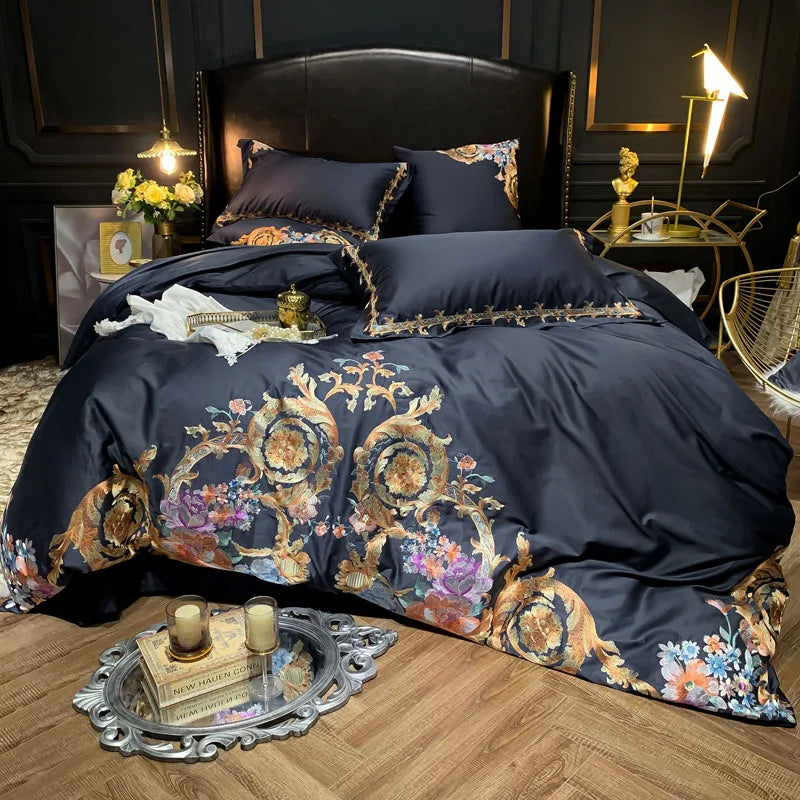Ren Navy Blue Bedding Set