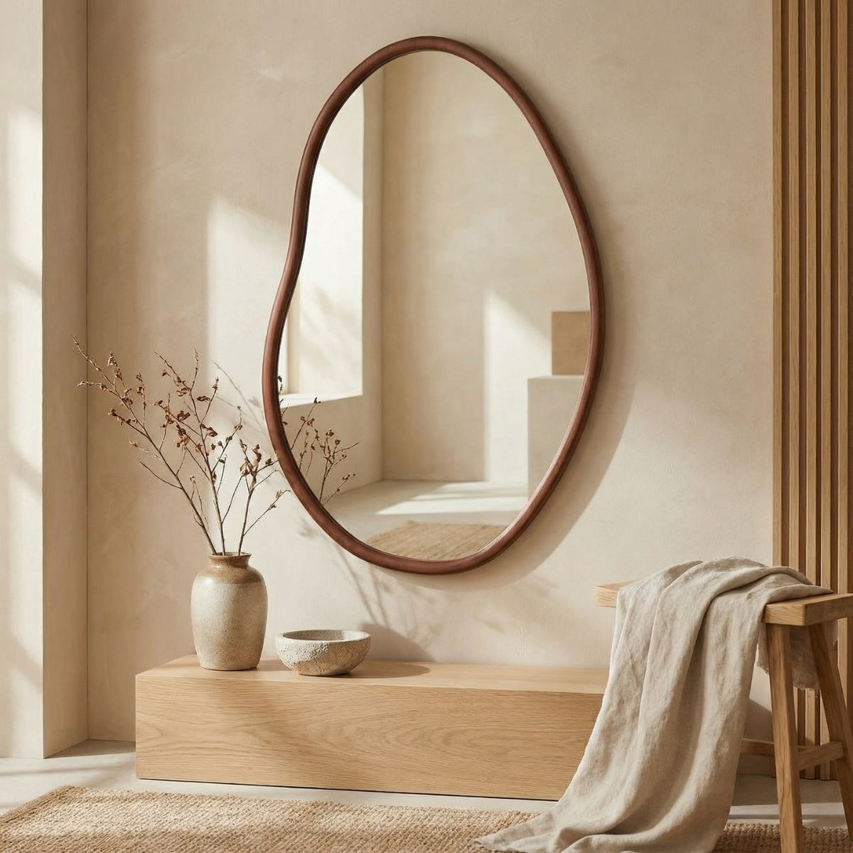 Haruto Organic Japandi Mirror