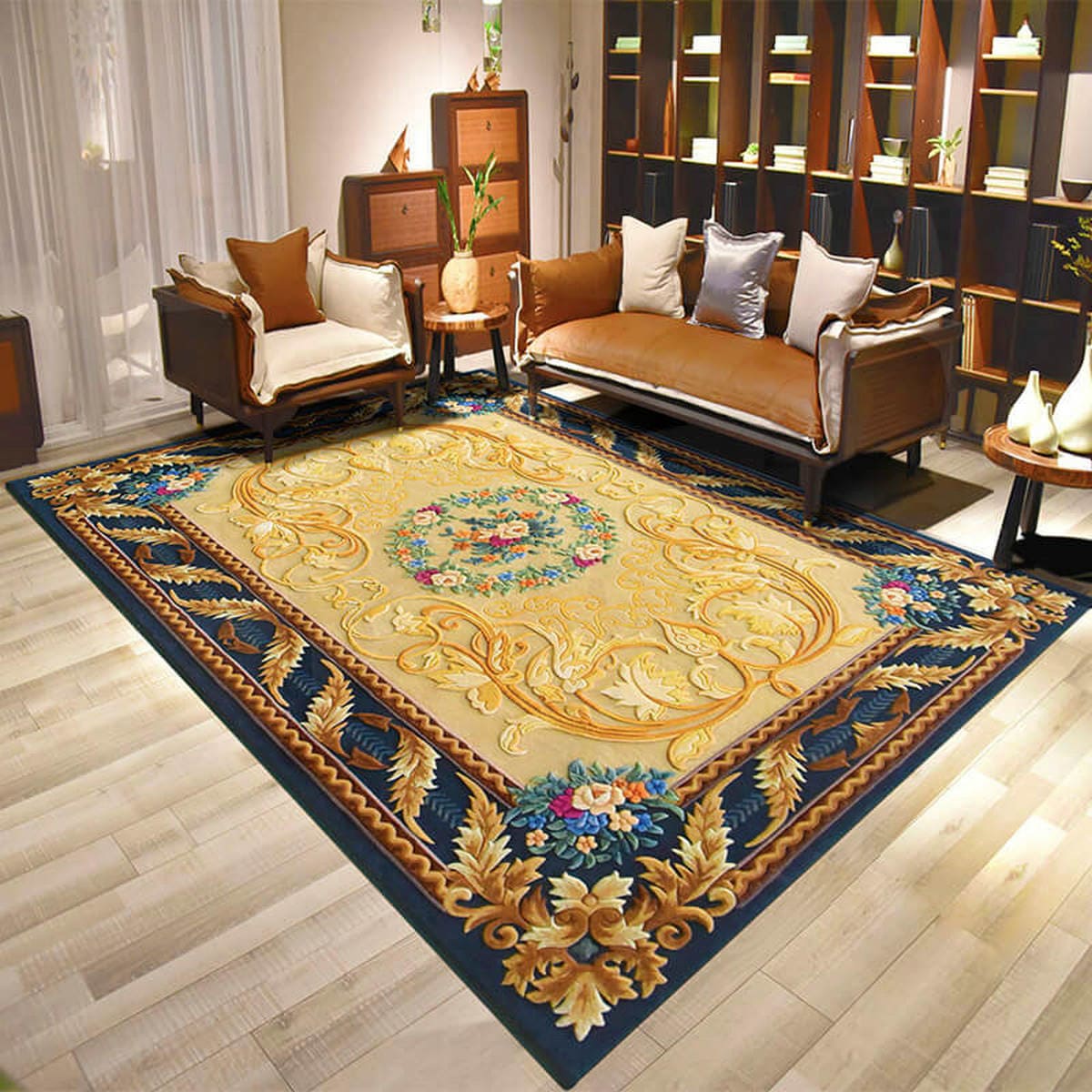 Aoi Hand-Tufted Wool Floral Rug