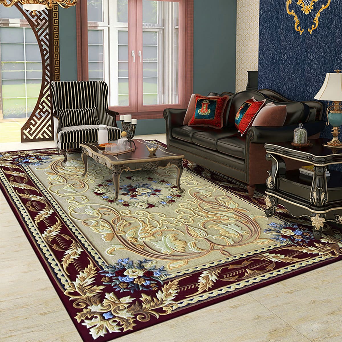 Aoi Hand-Tufted Wool Floral Rug