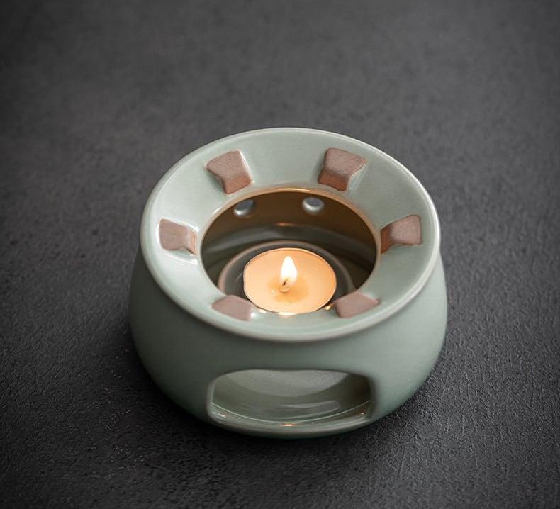 Akihiro Side Grip Teapot &amp; Candle Tea Warmer Set