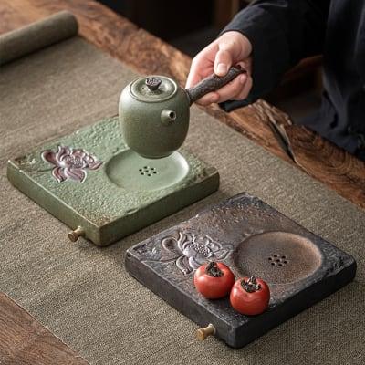 Rin Lotus Side Grip Kung Fu Teapot Set