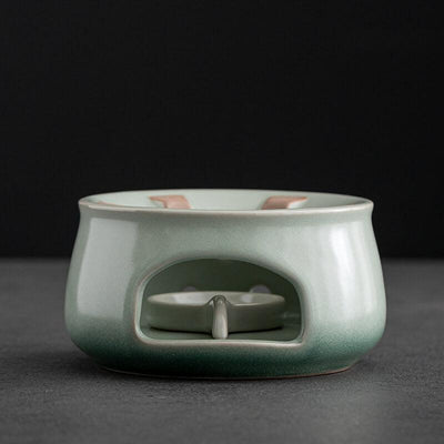 Akihiro Side Grip Teapot &amp; Candle Tea Warmer Set