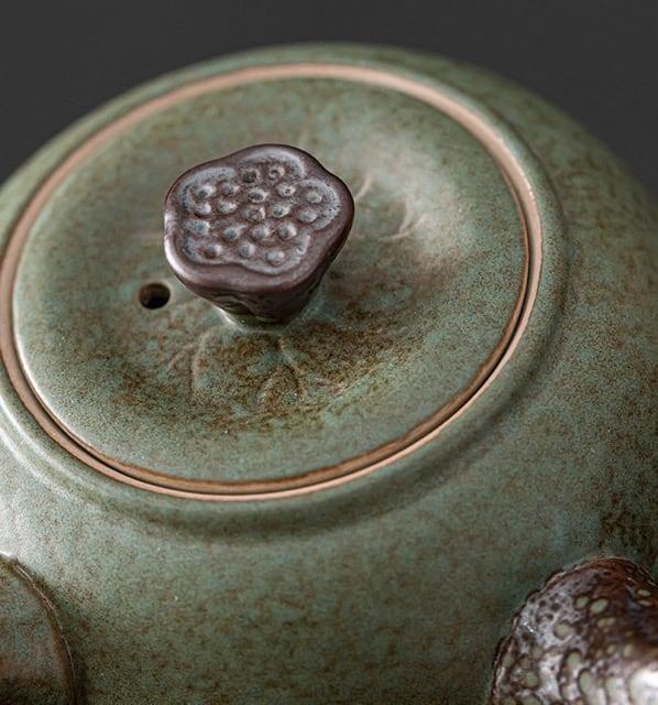 Rin Lotus Side Grip Kung Fu Teapot Set