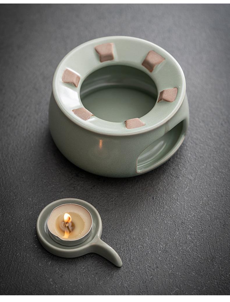 Akihiro Side Grip Teapot &amp; Candle Tea Warmer Set