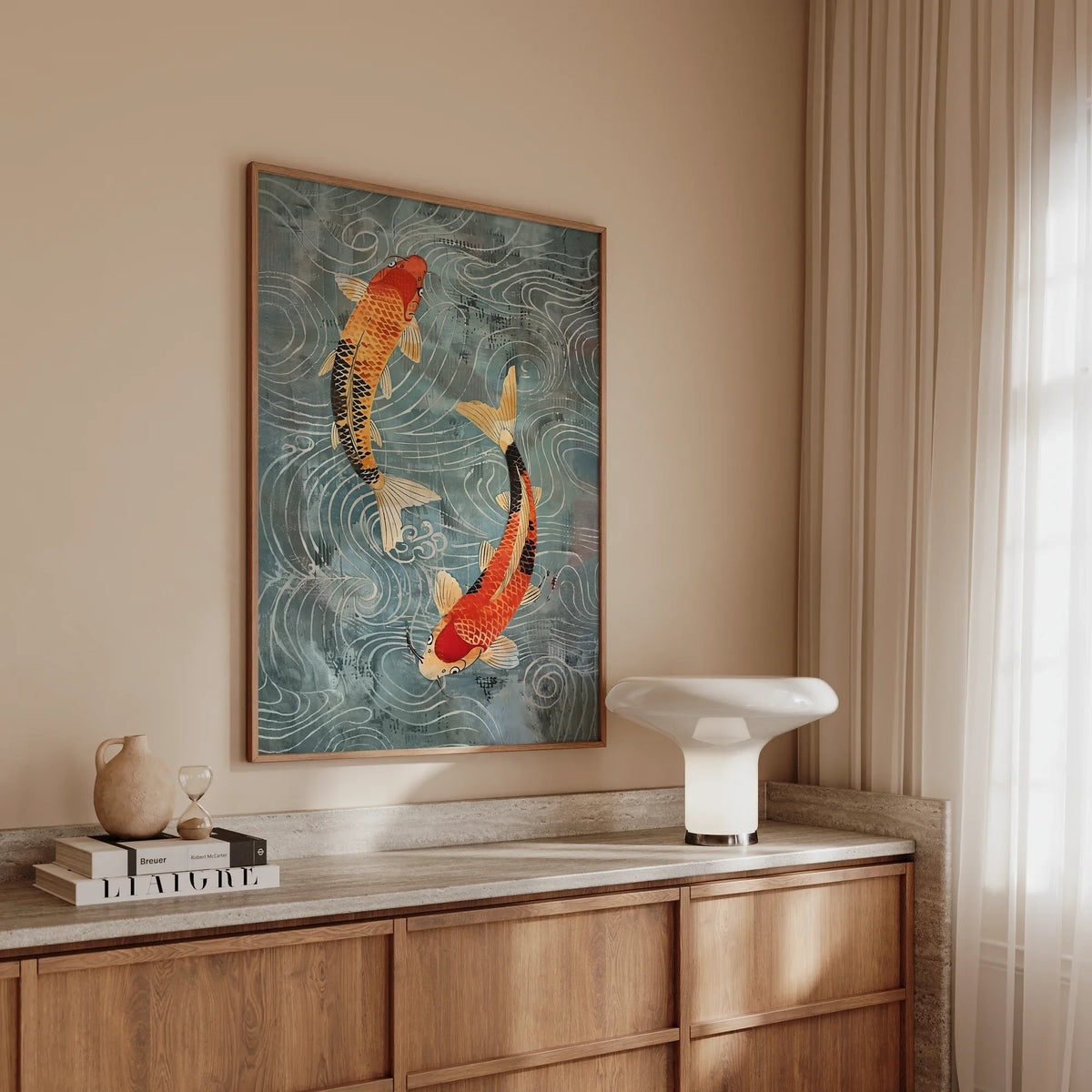 Ryūsei Koi Art Print