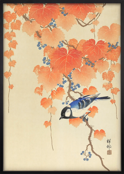 Aki Bird and Ivy Art Print