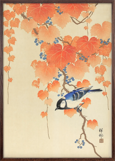 Aki Bird and Ivy Art Print