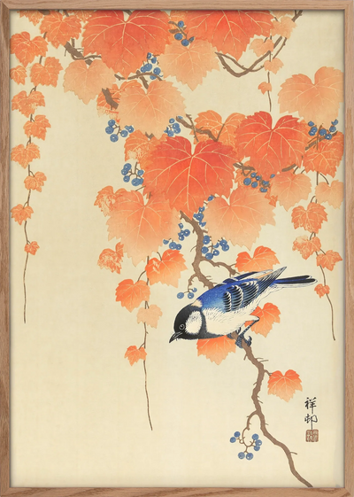 Aki Bird and Ivy Art Print
