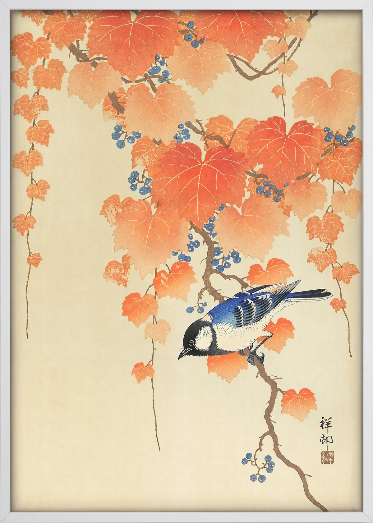 Aki Bird and Ivy Art Print