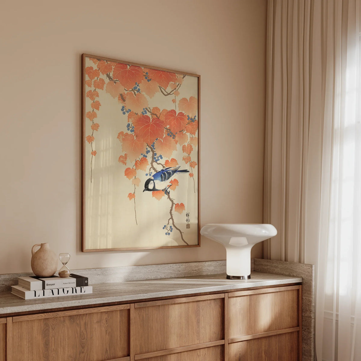 Aki Bird and Ivy Art Print