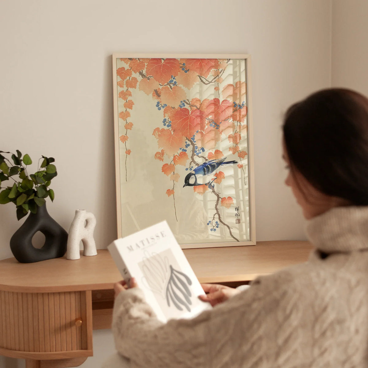 Aki Bird and Ivy Art Print