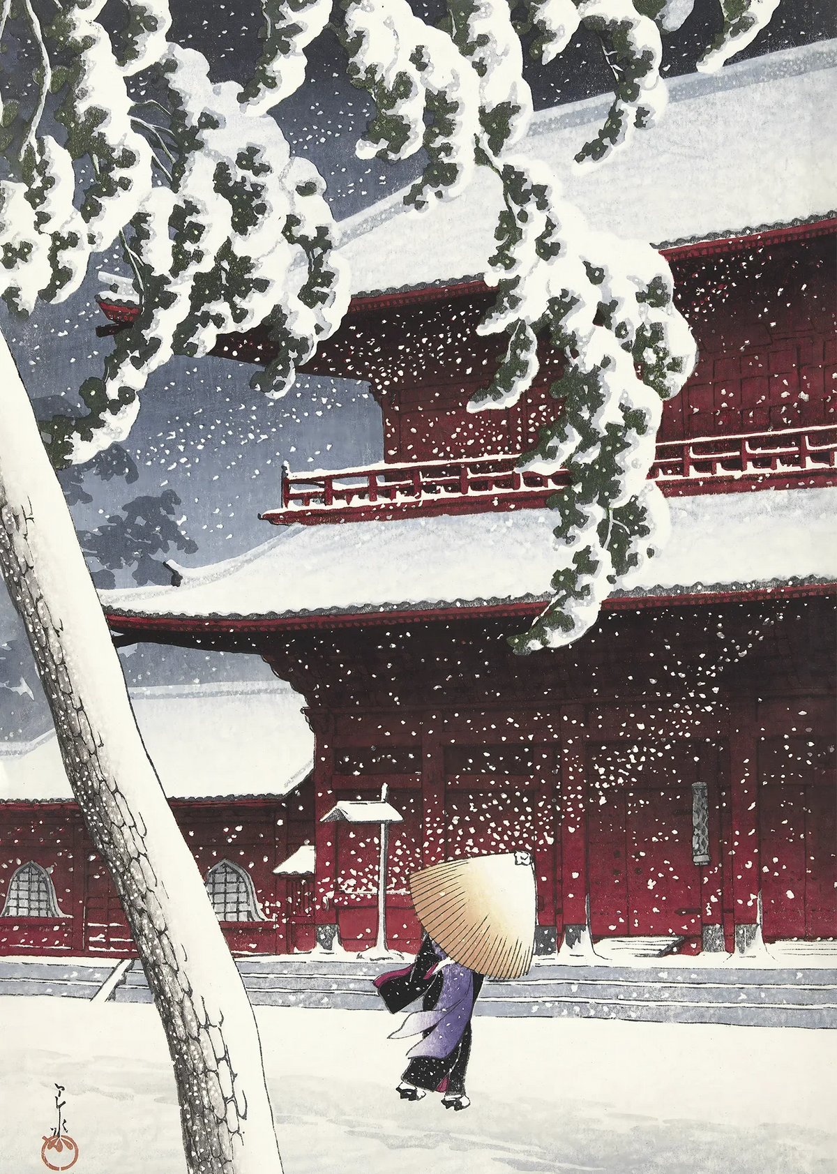 Yuki Zojoji Temple Art Print