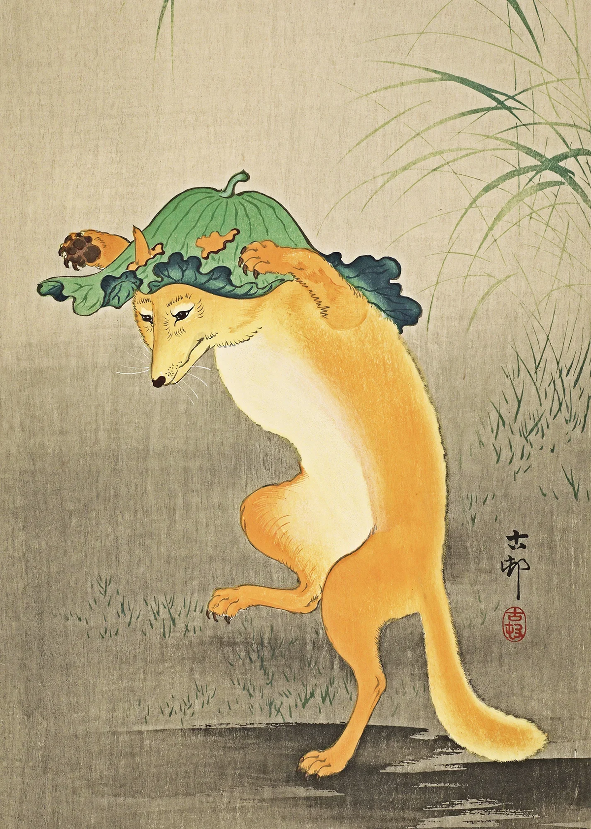 Kitsune Dance Art Print