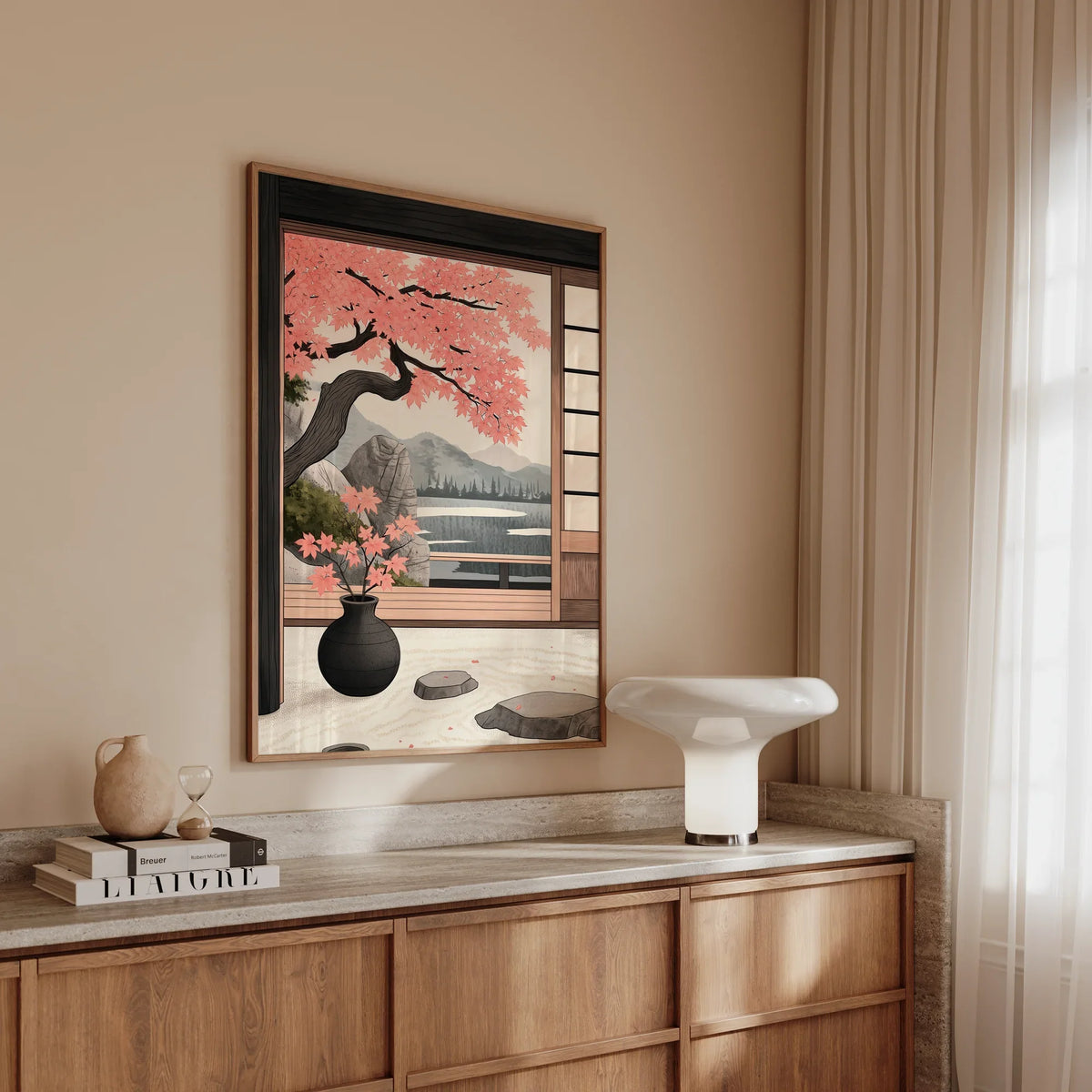 Akari Zen Garden Art Print
