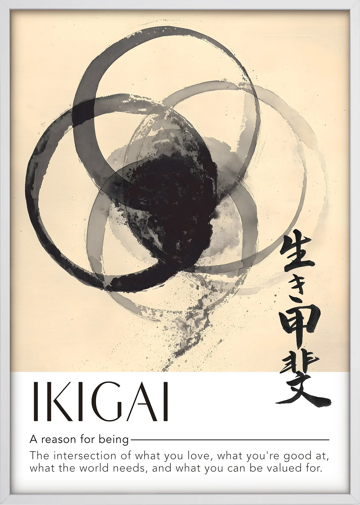 Kokoro Ink Circle Art Print