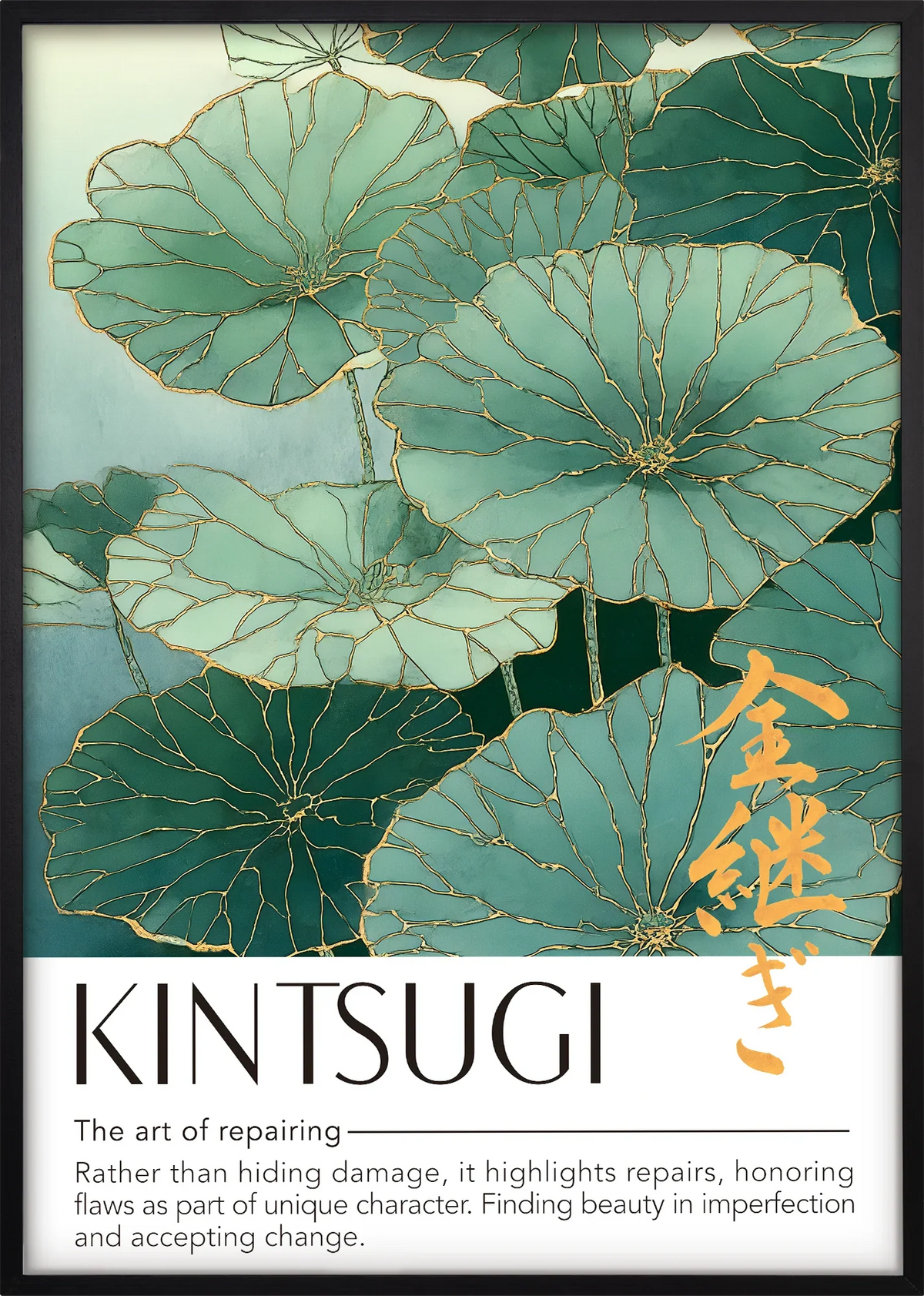 Kintsugi Lotus Art Print