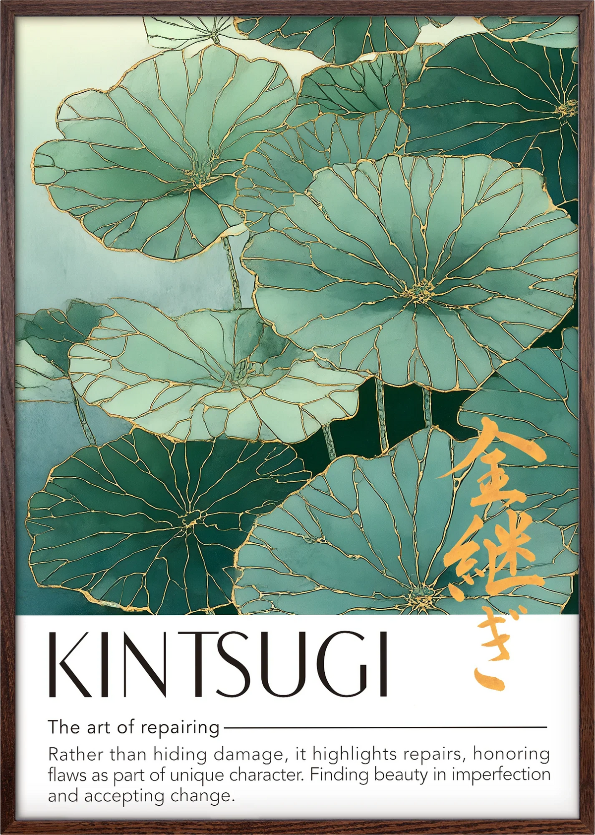Kintsugi Lotus Art Print