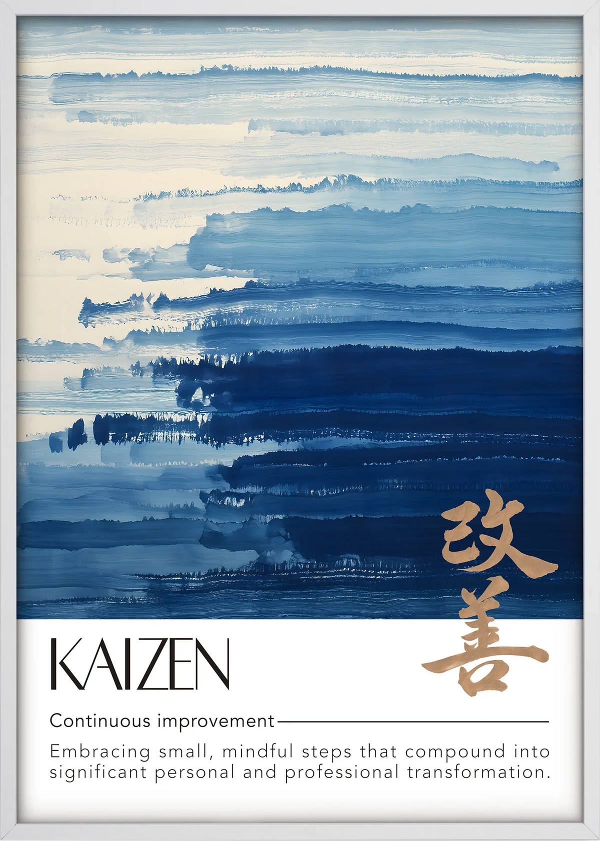 Kaizen Blue Art Print
