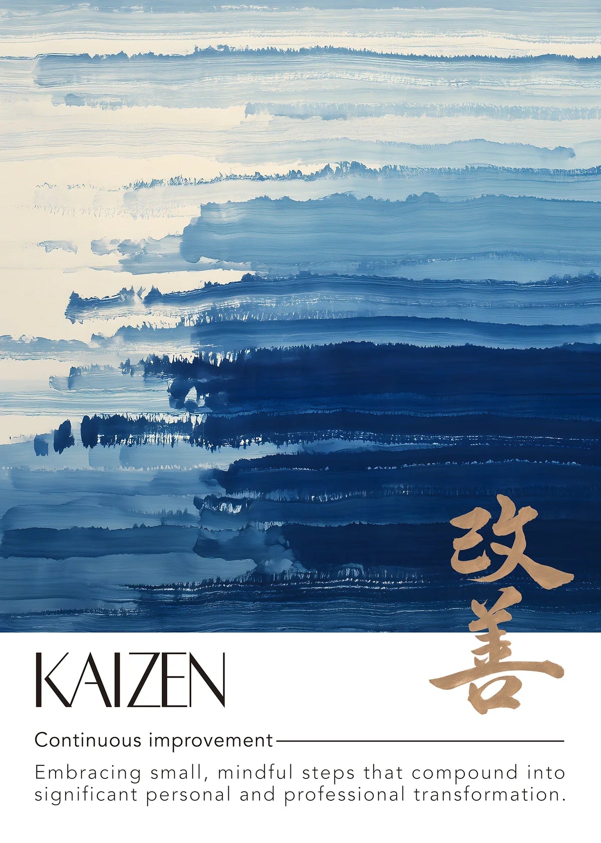 Kaizen Blue Art Print