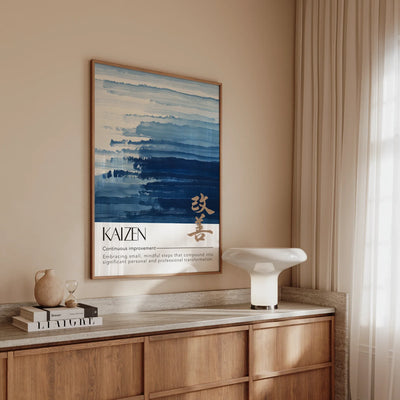 Kaizen Blue Art Print
