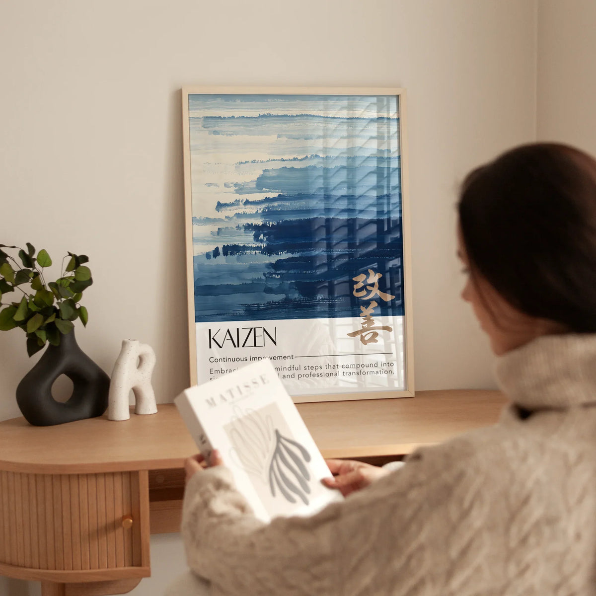 Kaizen Blue Art Print