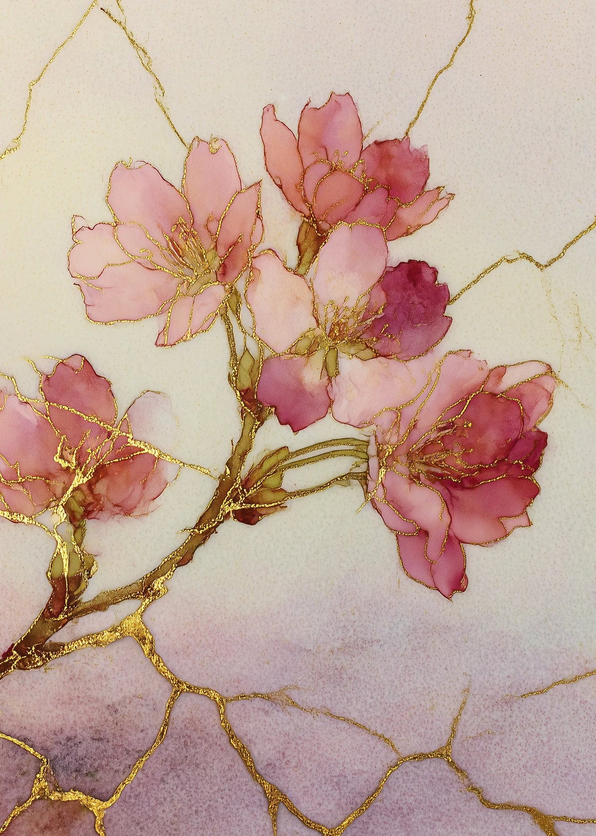 Sakura Kintsugi Art Print