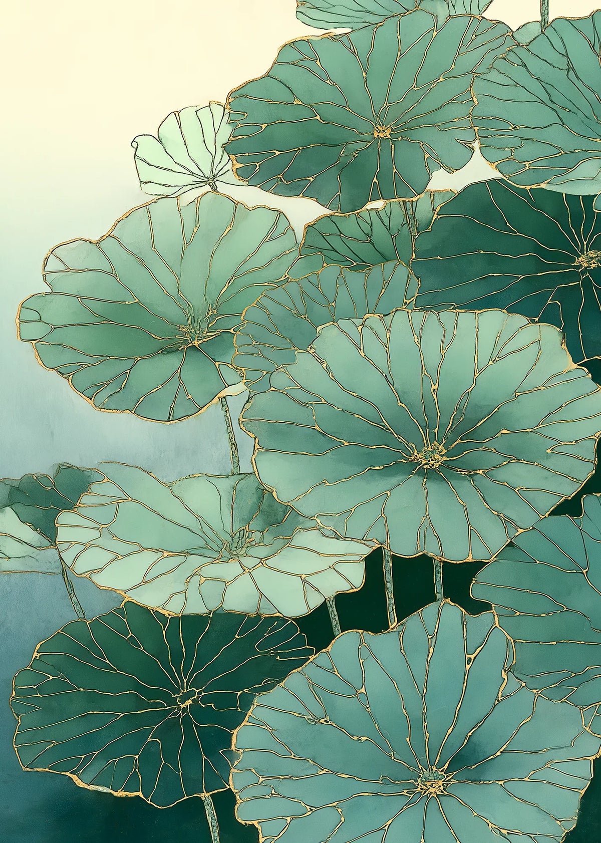 Kintsugi Lotus Art Print