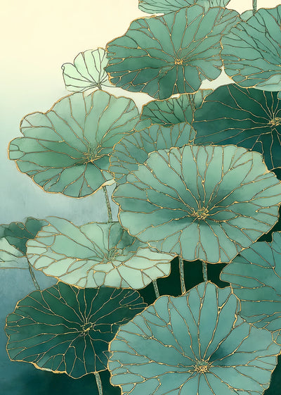 Kintsugi Lotus Art Print