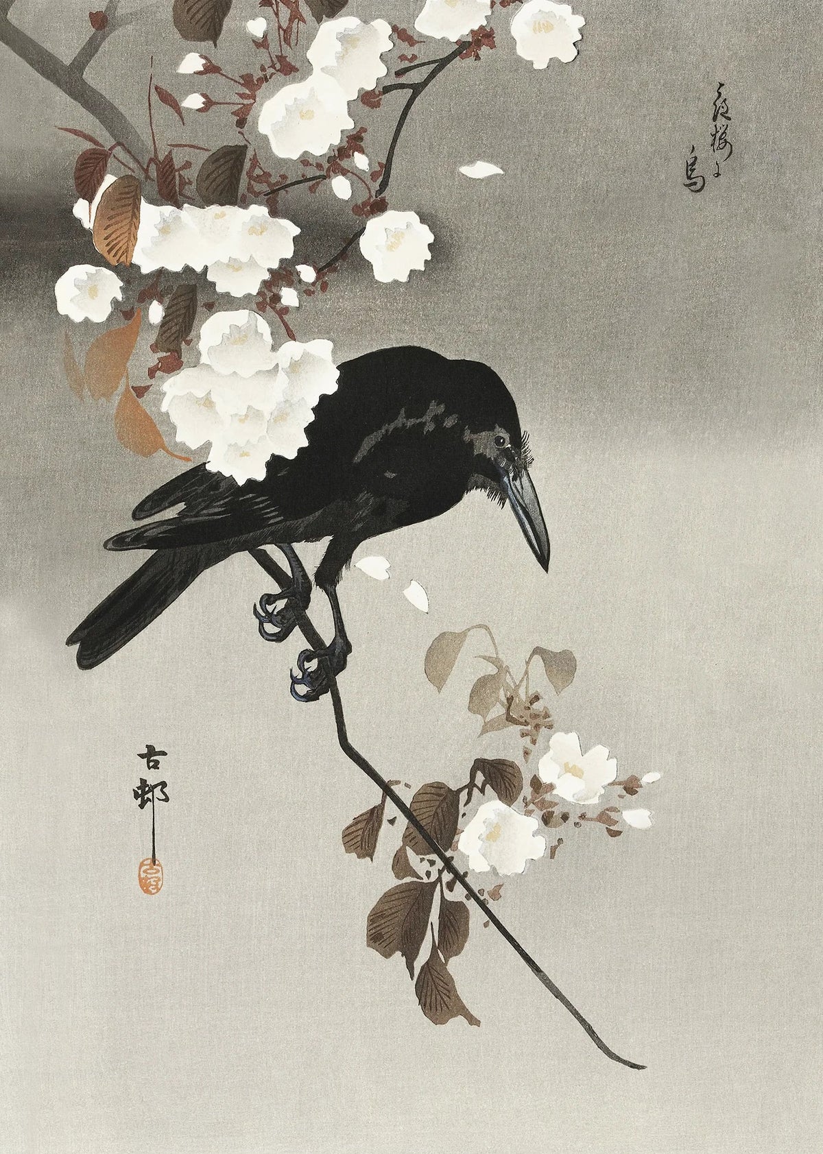 Karasu Sakura Art Print