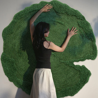 Raku Round Green Rug