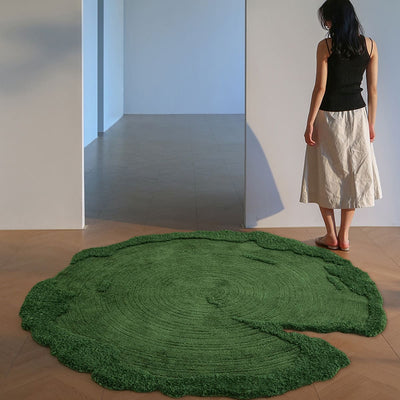 Raku Round Green Rug
