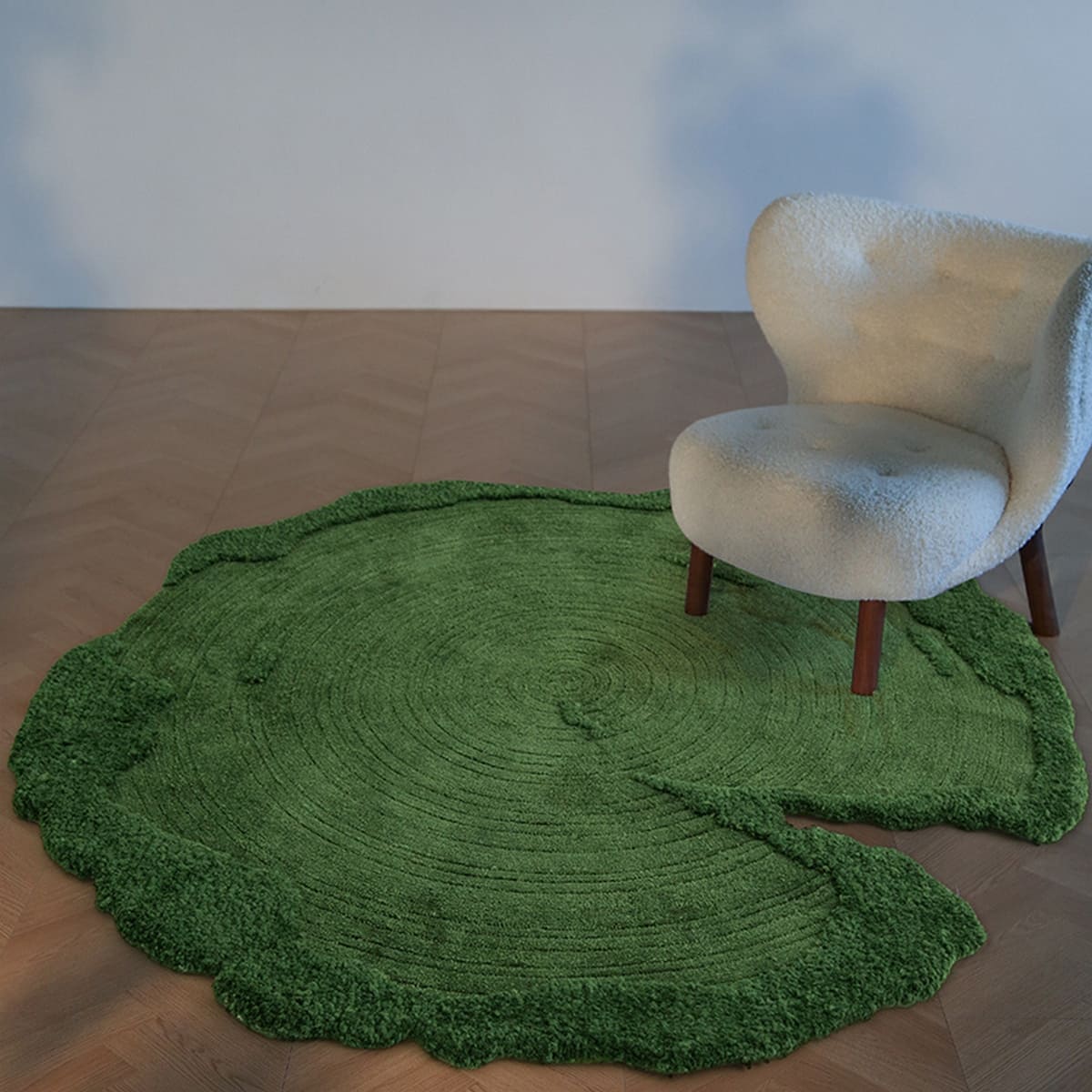 Raku Round Green Rug