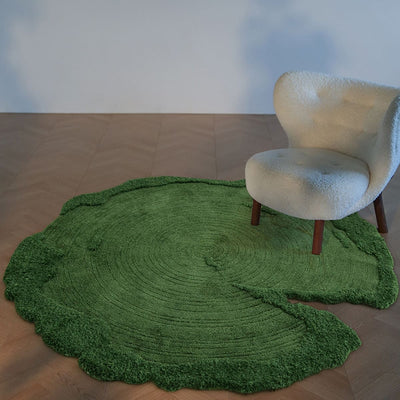 Raku Round Green Rug