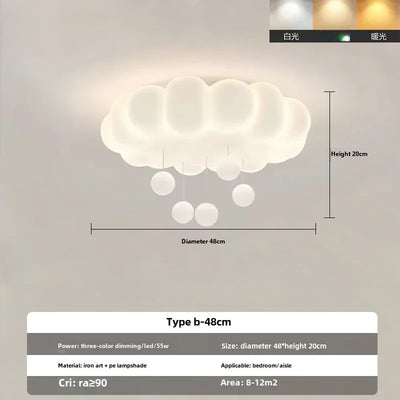 Hikari Cream Cloud Ceiling Lamp