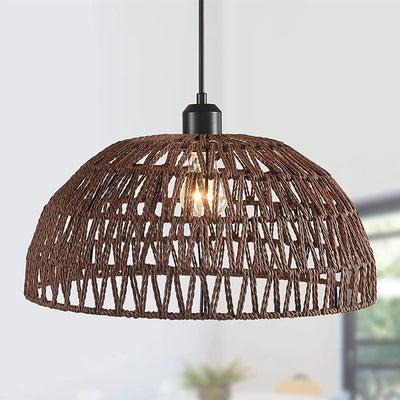 Mori Woven Rattan Pendant Light