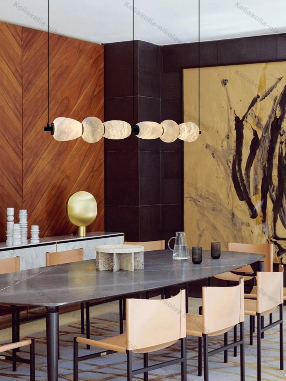 Kagekuro Marble Pendant Chandelier