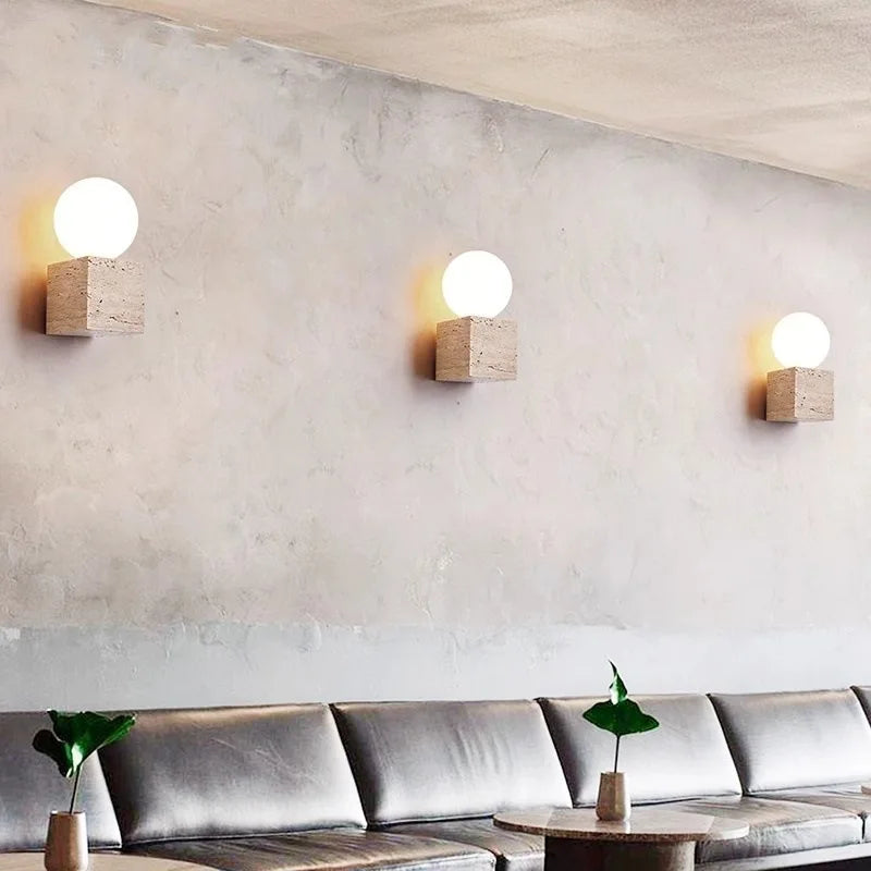 Sora Travertine Wall Lamp