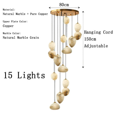 Kōrin Marble Chandelier