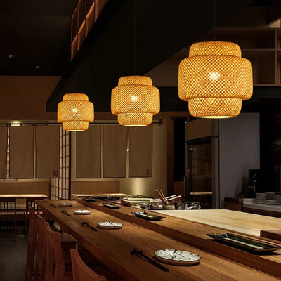 Hikari Bamboo Lantern Pendant Light