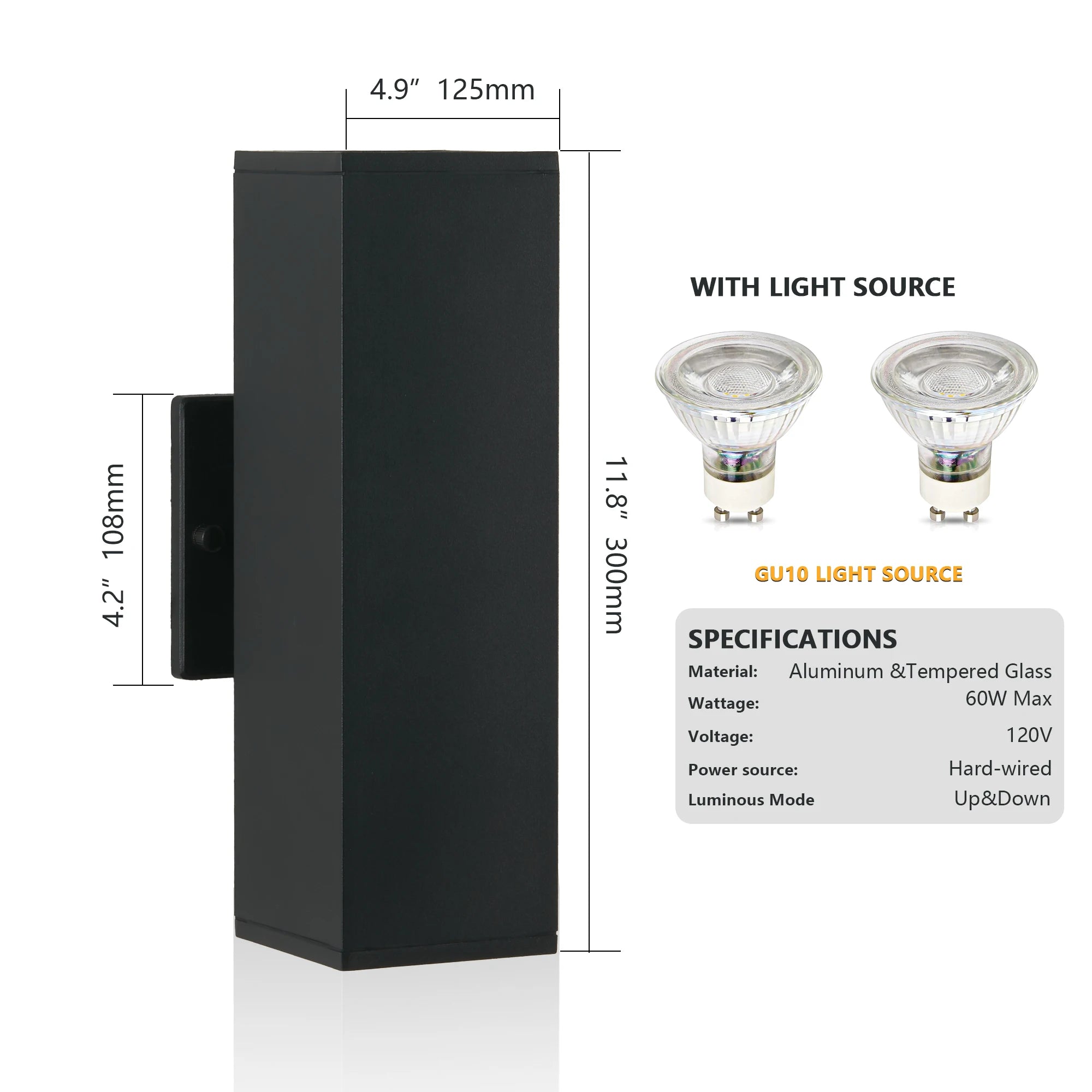 Durox Dual Beam Wall Lamp (2-Pack)